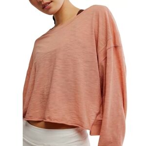 FP Movement My Time Layer Long Sleeve Top In Petal Mauve, NWT